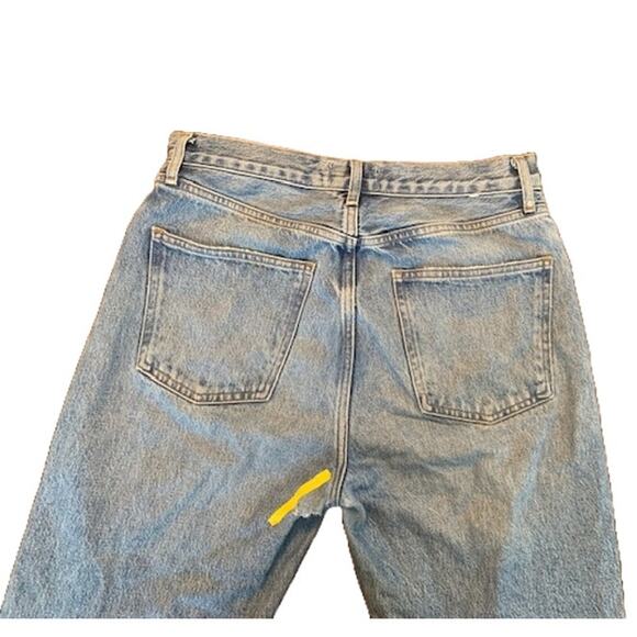 AGOLDE-High Rise Straight Leg Jeans-Classic Denim-100% Cotton-Blue-Women’s-28 - Picture 2 of 6